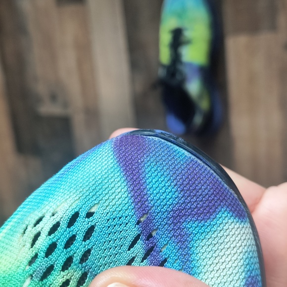 Nike Free 5.0 TR Tie Dye Purple Neon Yellow Sz 9 Women - Picture 4 of 17